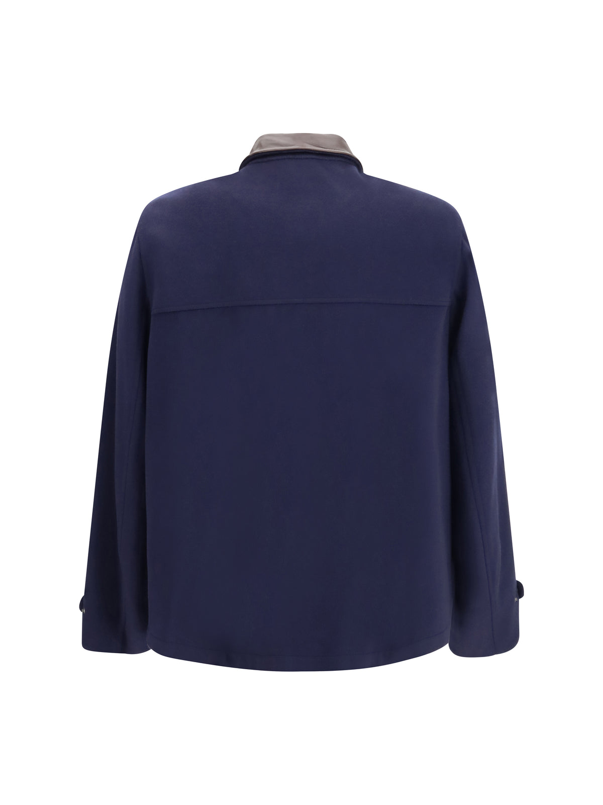 Brunello Cucinelli Virgin wool Jacket withnappa inserts - Blue