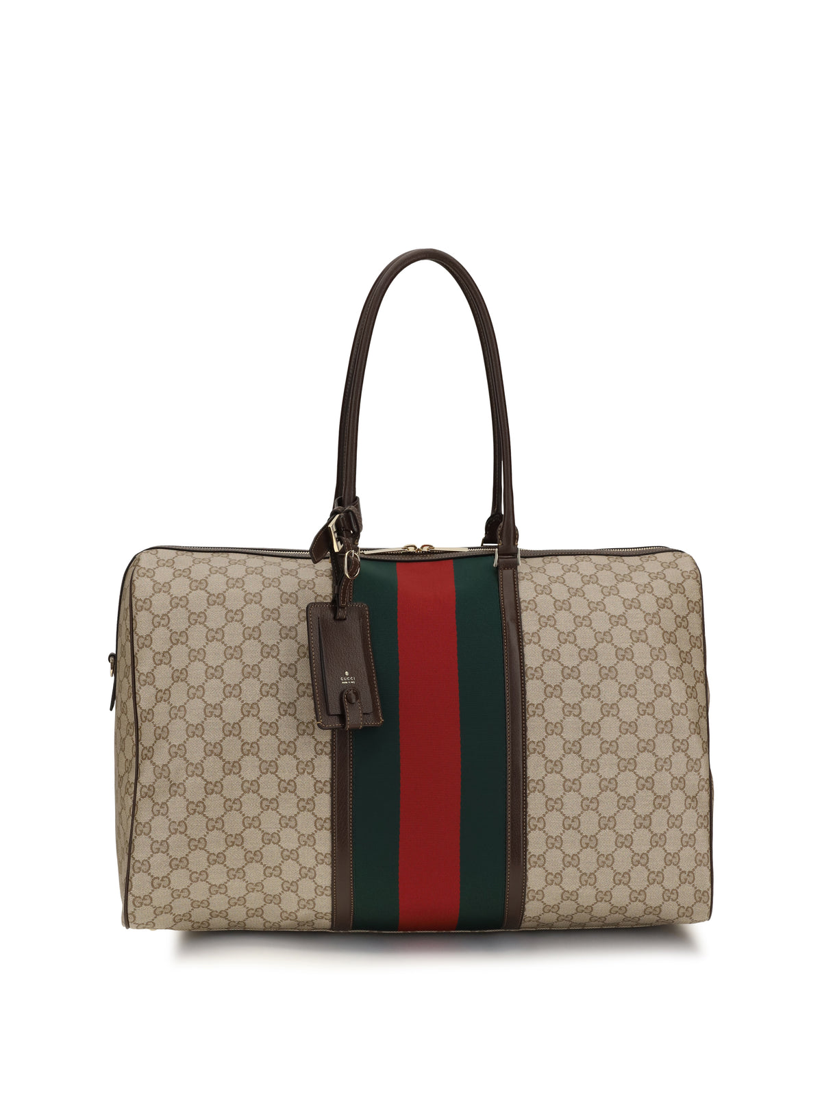 Gucci GG Travel Bag Web stripe - Vin.San.Br/Dk.Br/Vrv