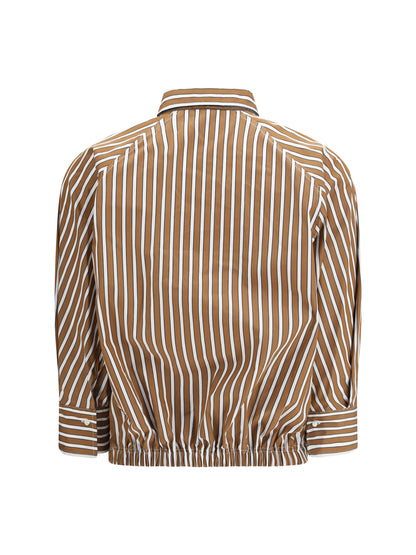 BRUNELLO CUCINELLI Shadow stripe poplin Shirt