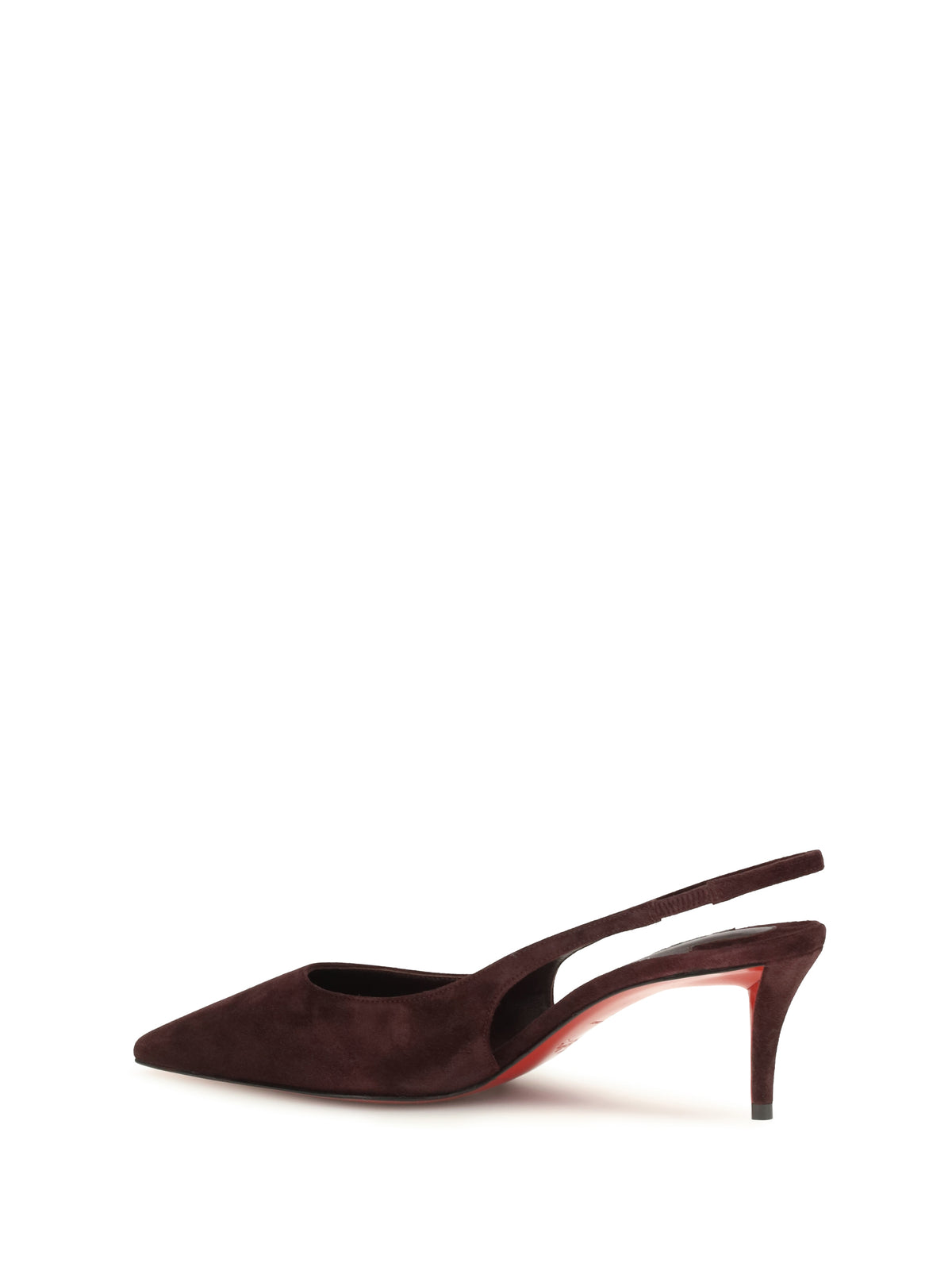 Christian Louboutin Miss Z Slingback Suede Pumps - Dulse/Lin Dulse