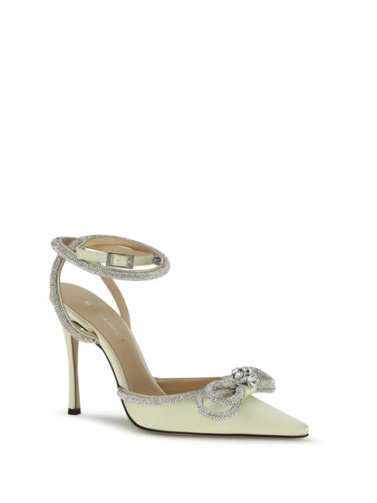Mach & Mach Satin Pumps - Pastel Yellow