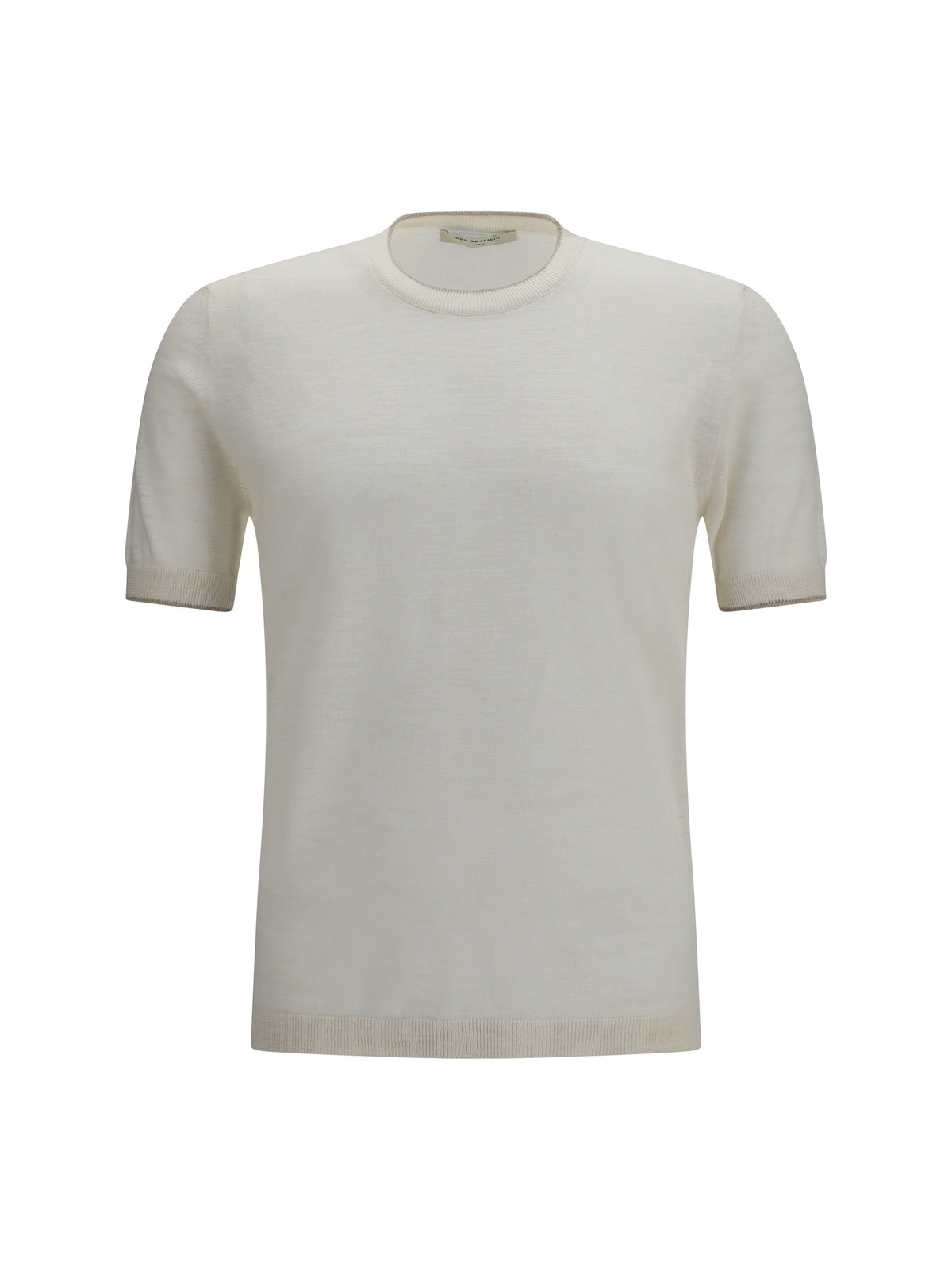 Brooksfield Short-sleeved linen blend Shirt - Offwhite