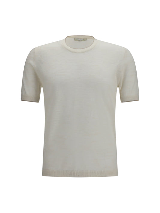 Brooksfield Short-sleeved linen blend Shirt - Offwhite