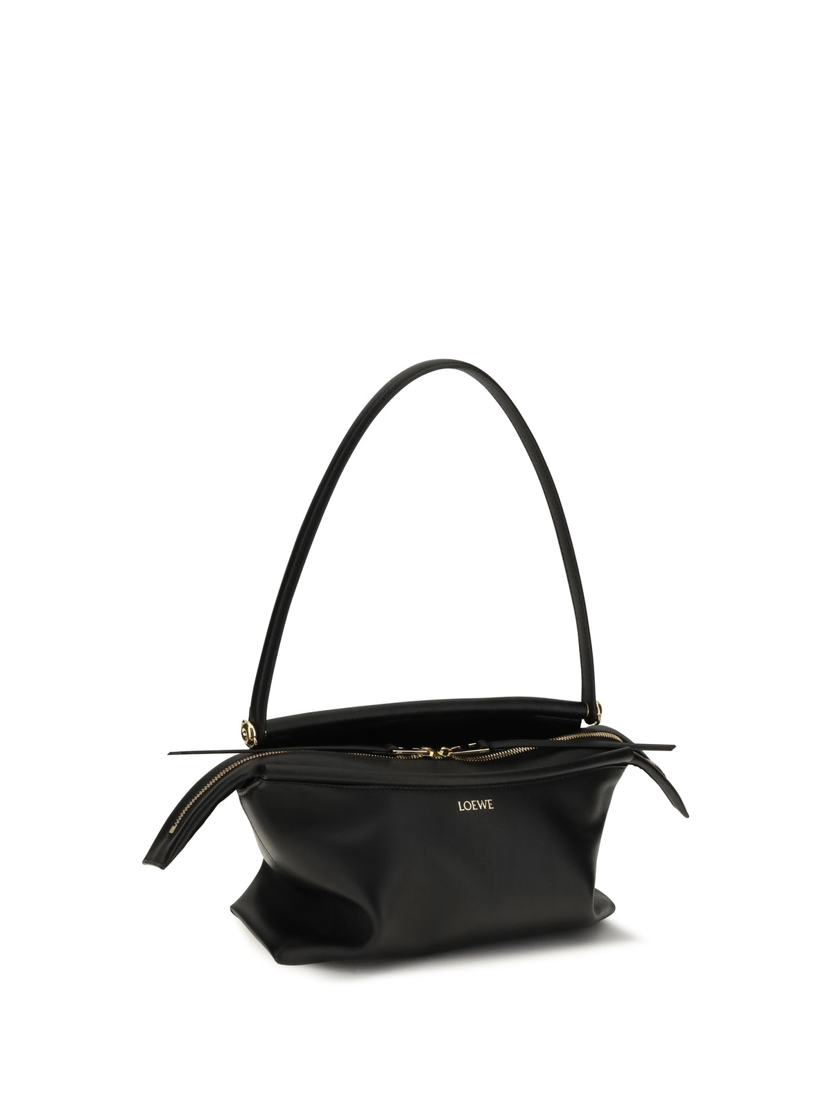 Loewe Whisker glazed calfskin Shoulder Bag - Black