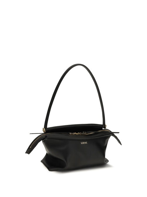 Loewe Whisker glazed calfskin Shoulder Bag - Black