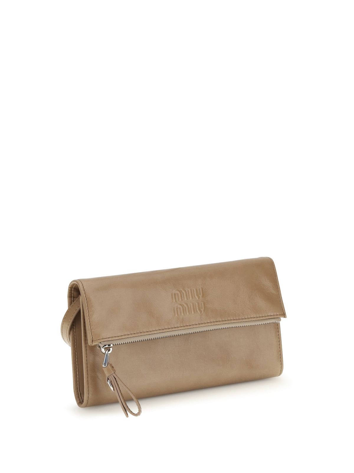 Miu Miu Leather Pouch - Cammeo