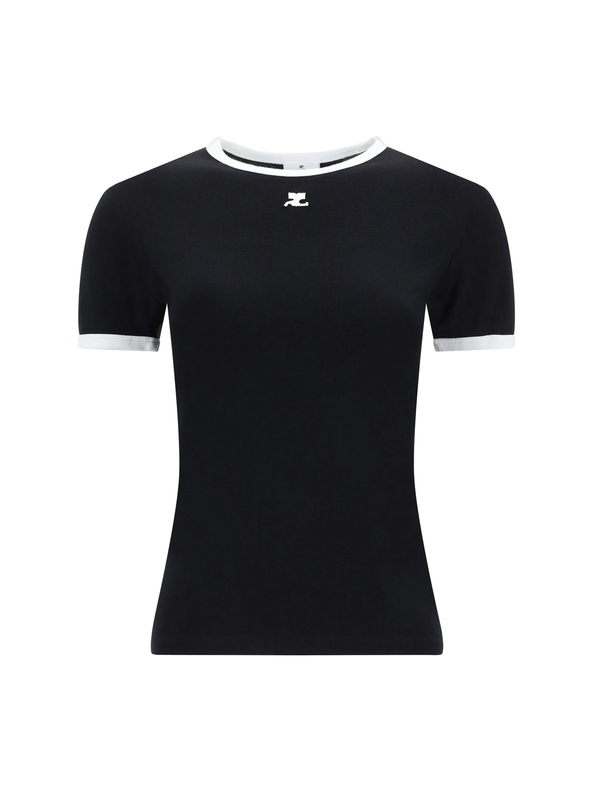 Courrèges Logo T-shirt - Black/Heritage White