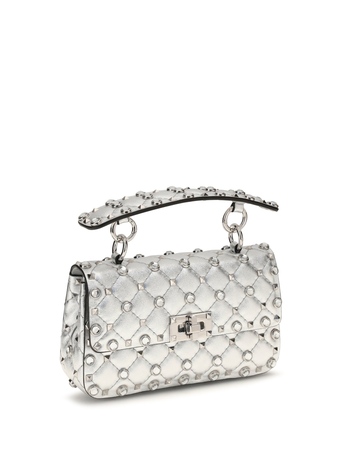 VALENTINO GARAVANI Rockstud Handbag in laminated leather