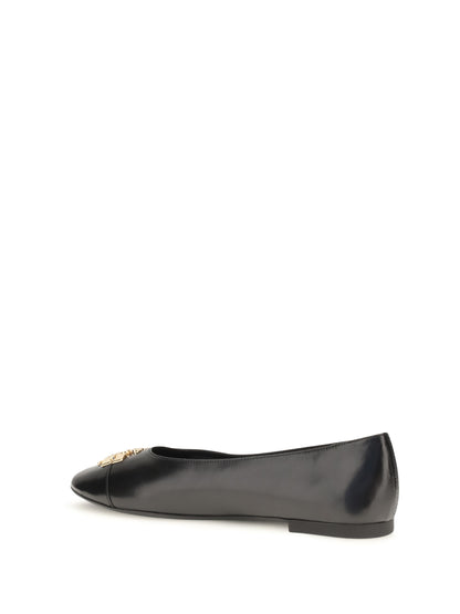 Tory Burch Charlie Ballerinas - Perfect Black / Gold