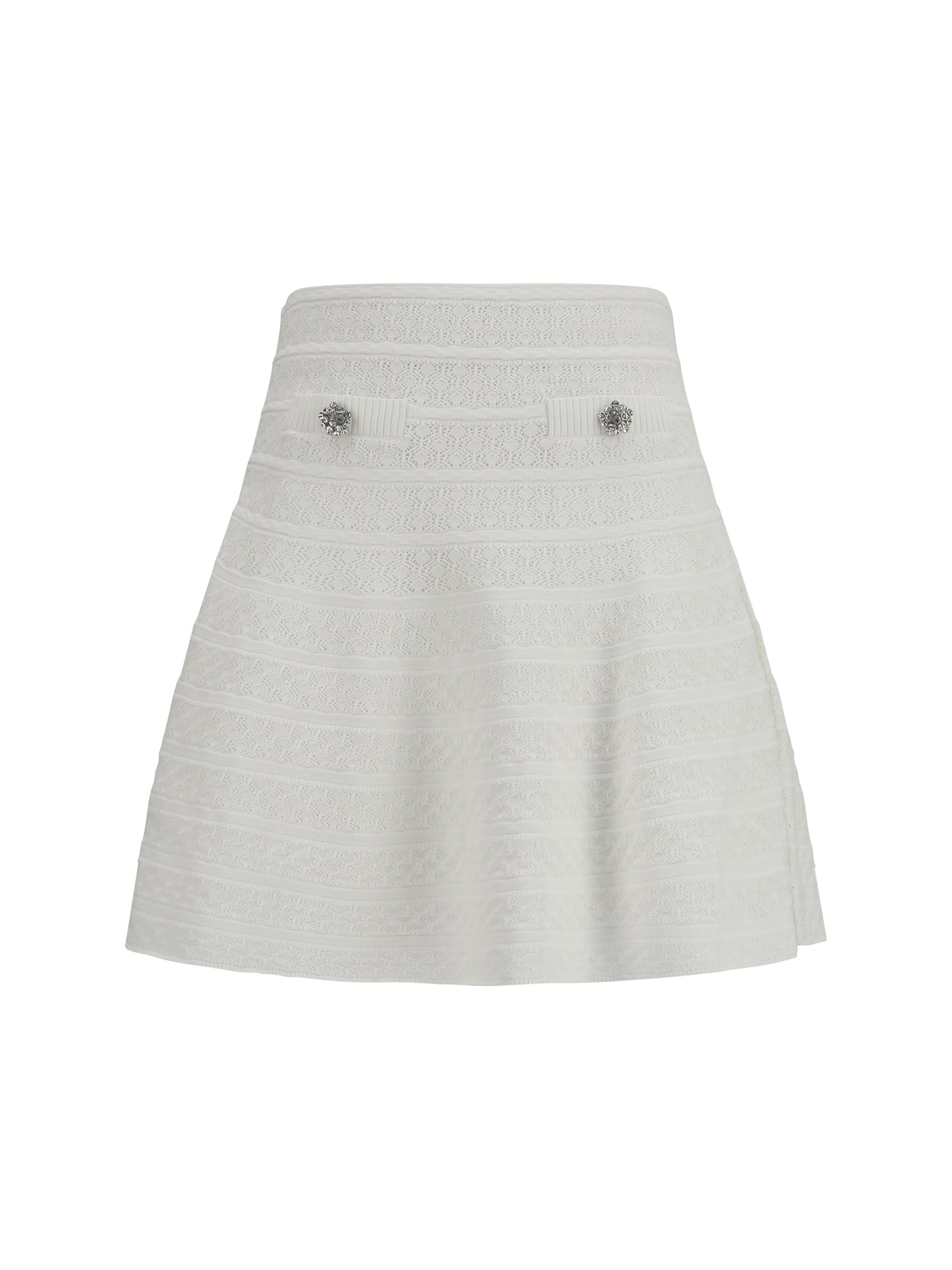 SELF-PORTRAIT Pointelle knit mini Skirt