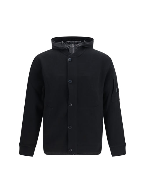 C.P. Company Reversible merino wool and stretch nylon Cardigan - Black