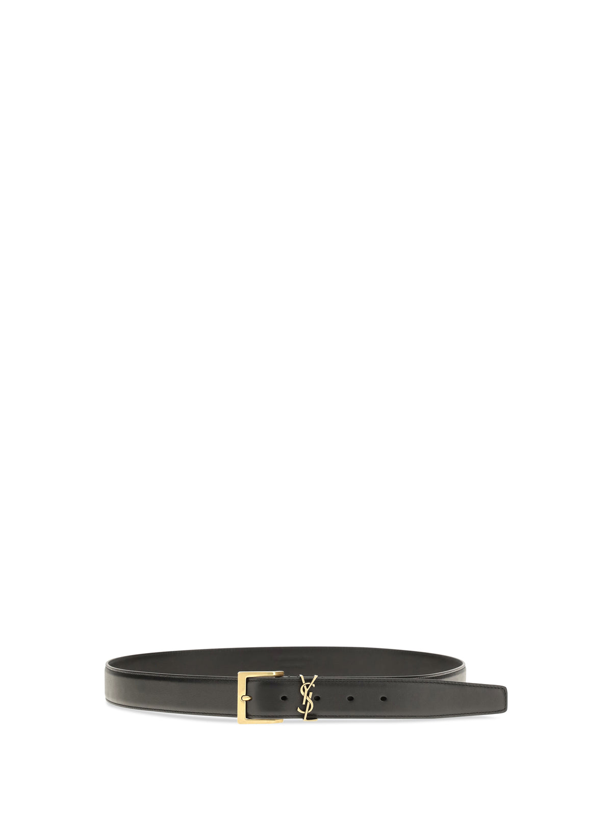 Saint Laurent Box Laque leather Belt - Black