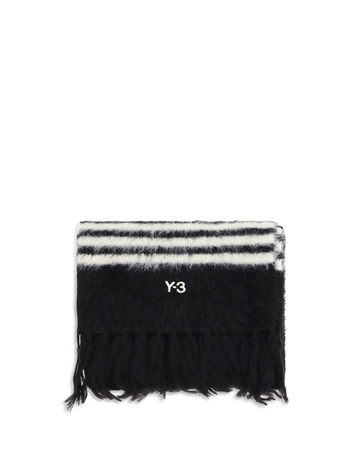 Y-3 Brushed fringed Scarf - Black