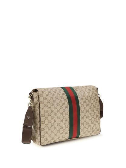 Gucci Medium Web Stripe Shoulder Bag - Vin.San.Br/D.B/D.B/V