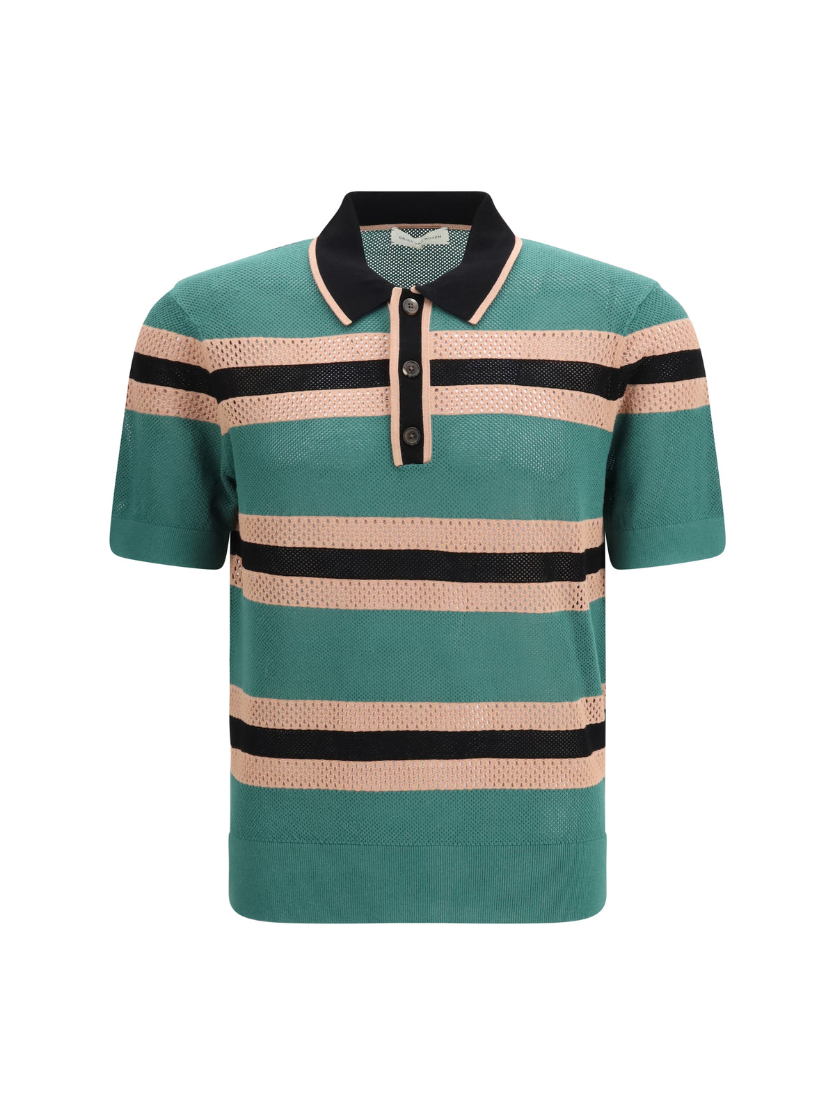 Dries Van Noten Striped Polo Shirt - Pine