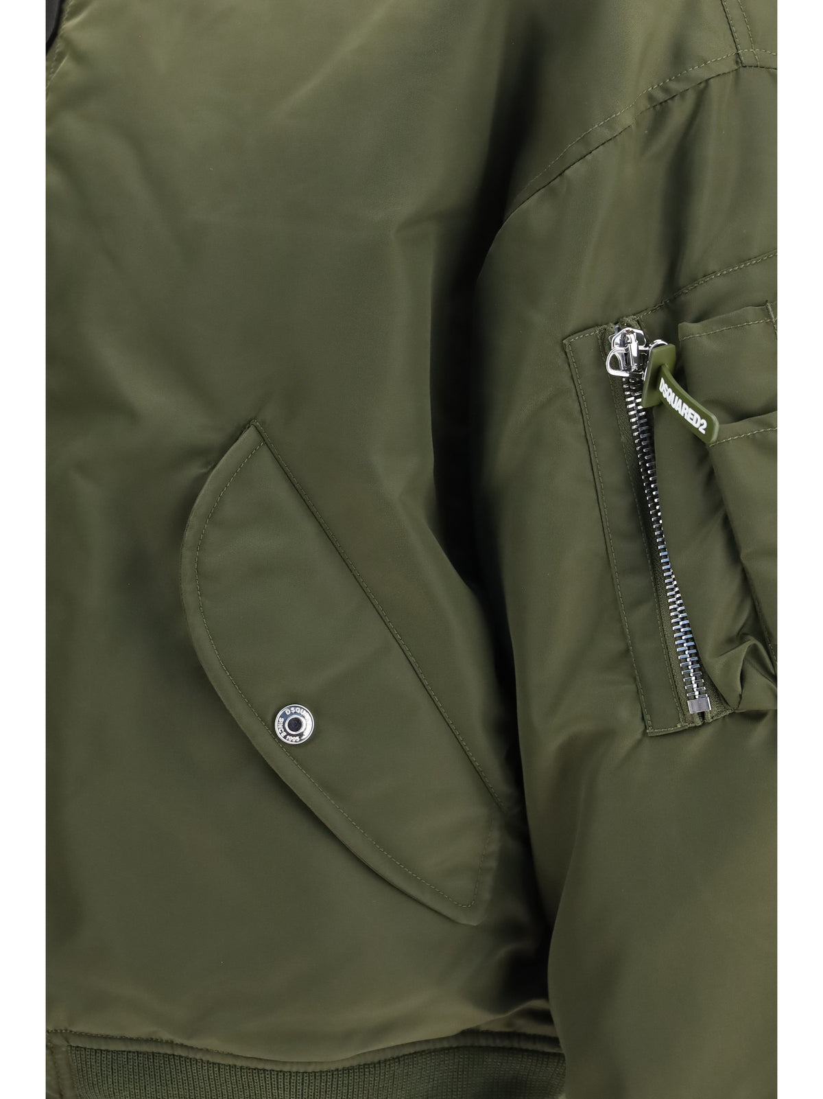 Dsquared2 '80s Nylon Bomber Jacket - Oak Green