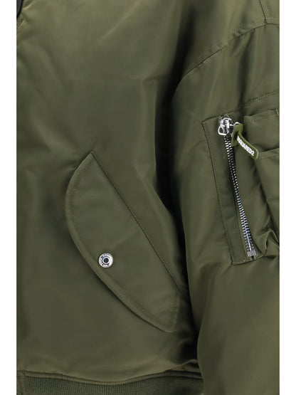 Dsquared2 '80s Nylon Bomber Jacket - Oak Green