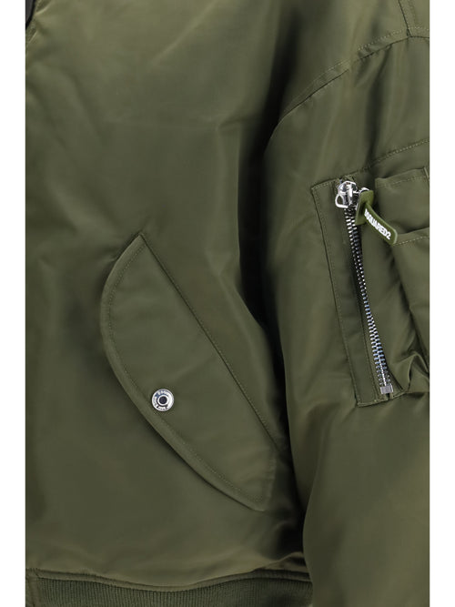 Dsquared2 '80s Nylon Bomber Jacket - Oak Green