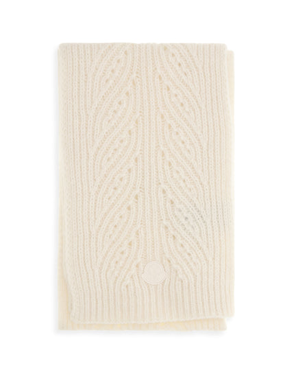 Moncler Tricot alpaca and cashmere-blend Scarf - Natural