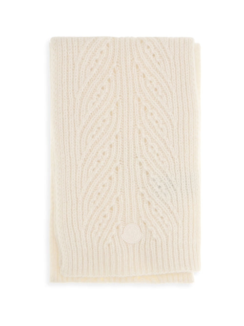 Moncler Tricot alpaca and cashmere-blend Scarf - Natural