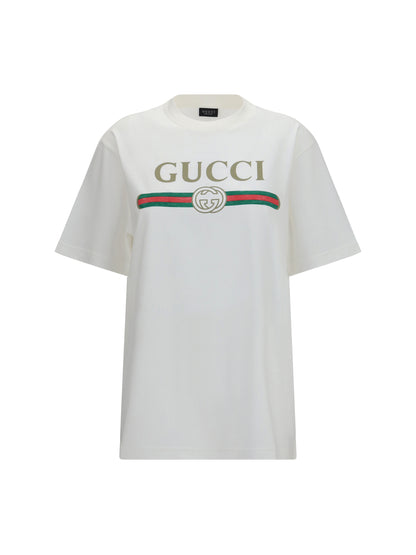 Gucci Cotton and silk jersey T-shirt - Off White/Mc