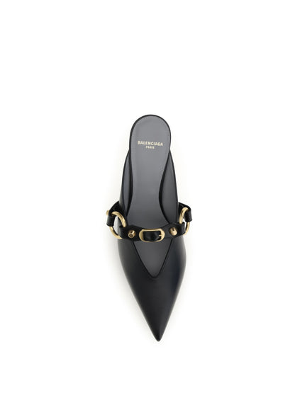 Balenciaga City Mules - Black/Gold