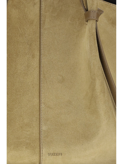 Yuzefi Suede leather Shoulder Bag - Fennel