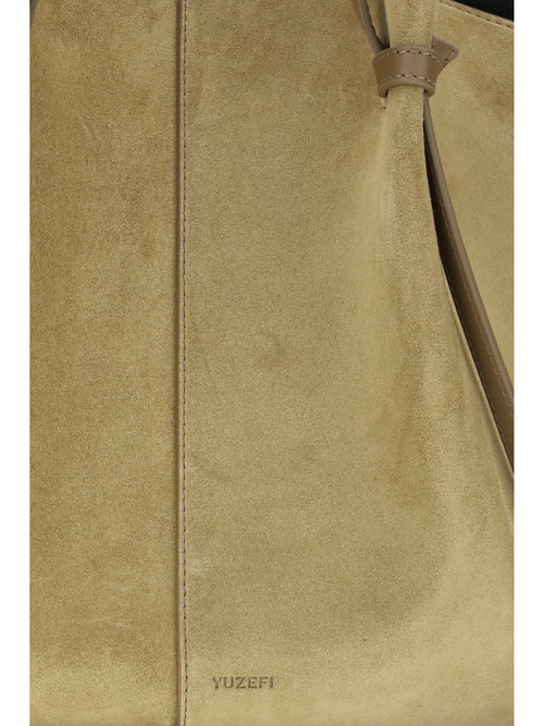 Yuzefi Suede leather Shoulder Bag - Fennel
