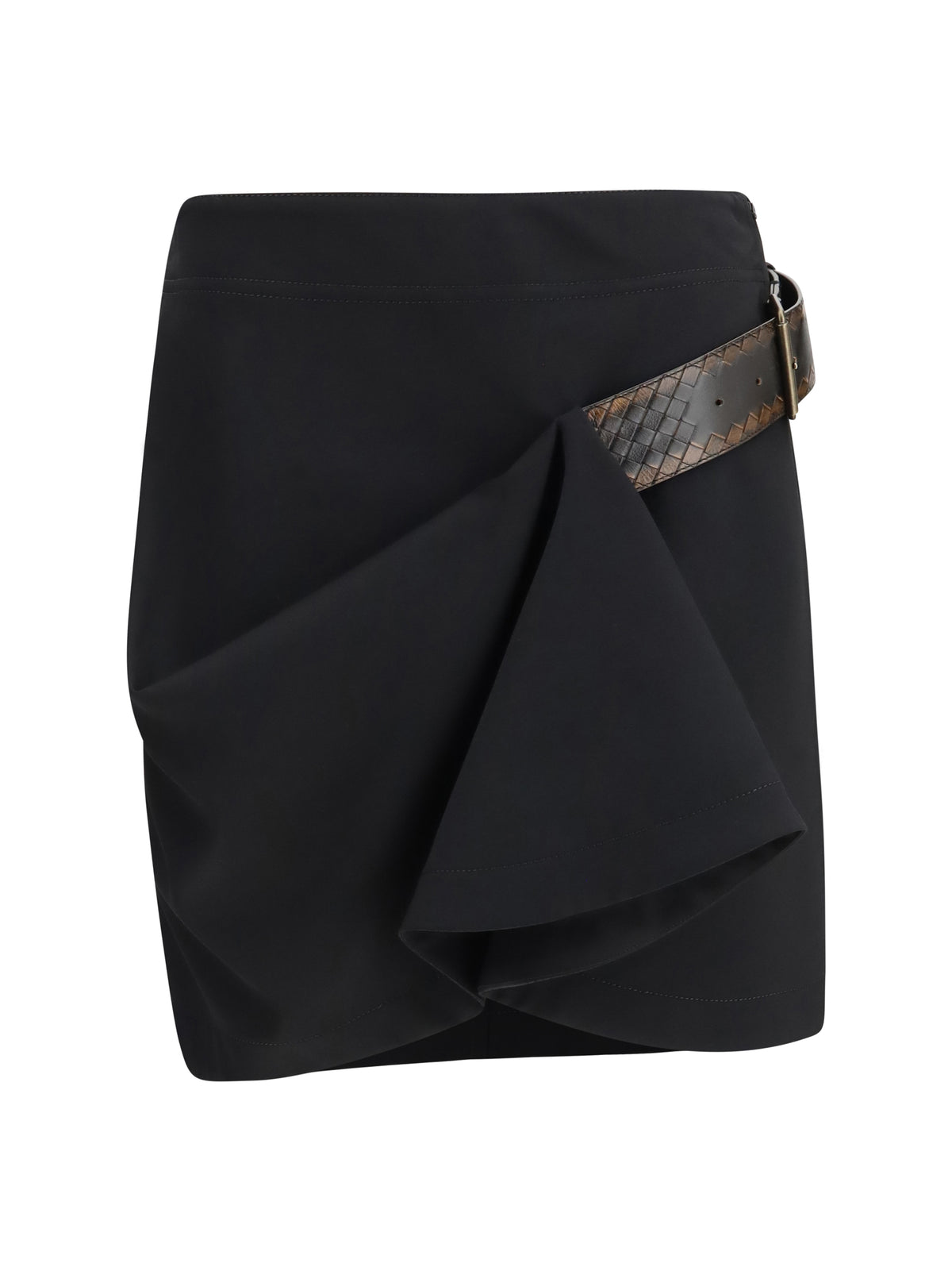 Bottega Veneta Grain de poudre wool Skirt - Double Black