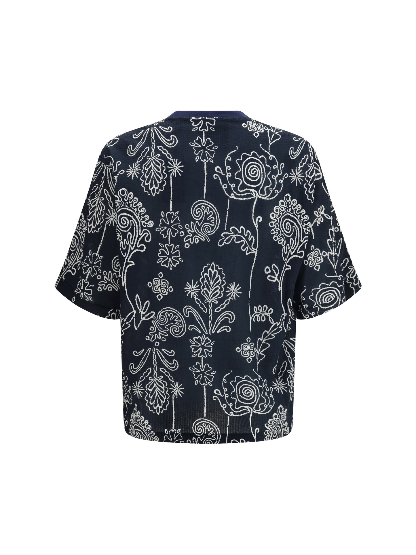 GIORGIO ARMANI Cotton T-shirt with all over pattern