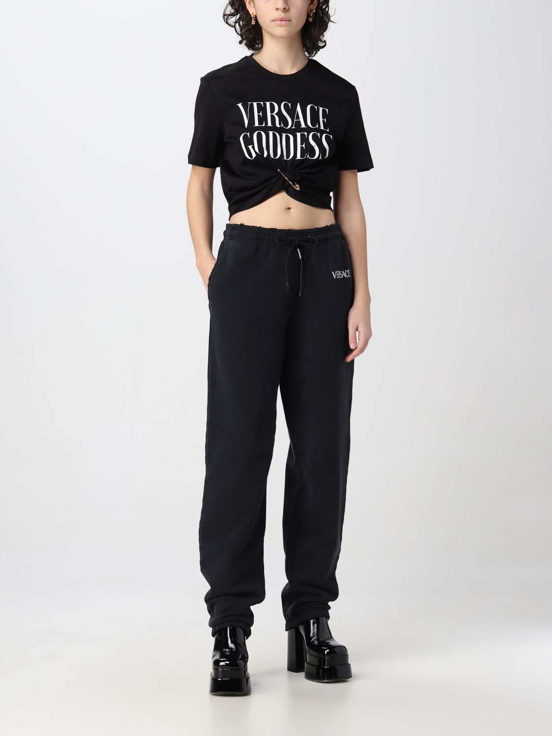 Versace Pants Woman Black