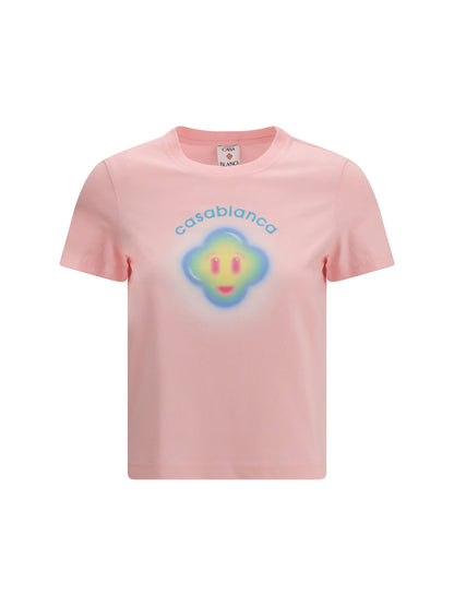 CASABLANCA Airbrush Smiley Fitted short-sleeve T-shirt