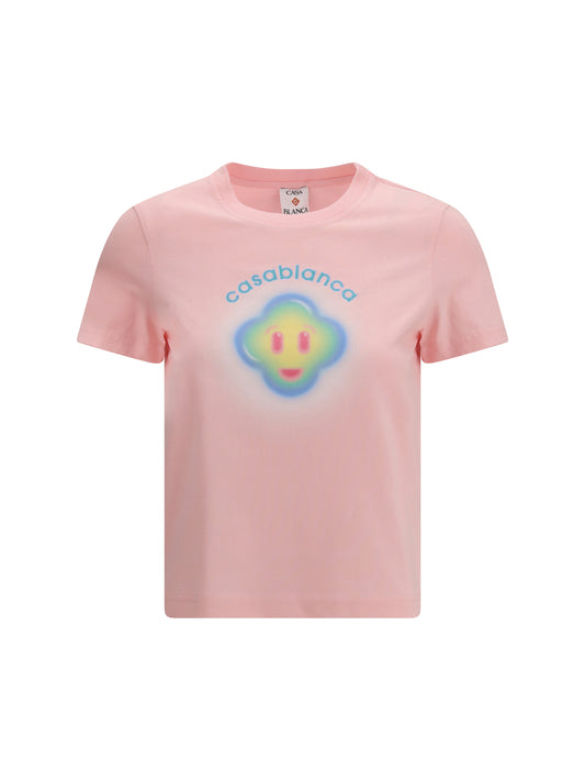 CASABLANCA Airbrush Smiley Fitted short-sleeve T-shirt