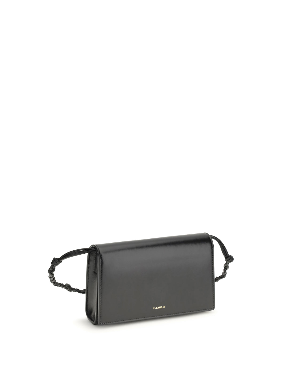 Jil Sander Tangle Wallet with shoulder strap - Black