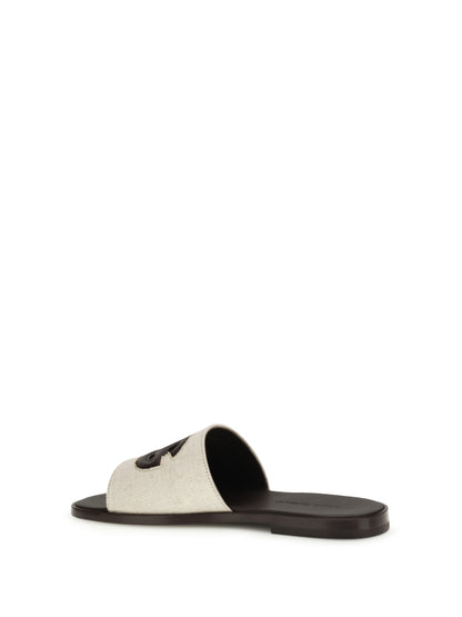DOLCE & GABBANA Canvas slide Sandals