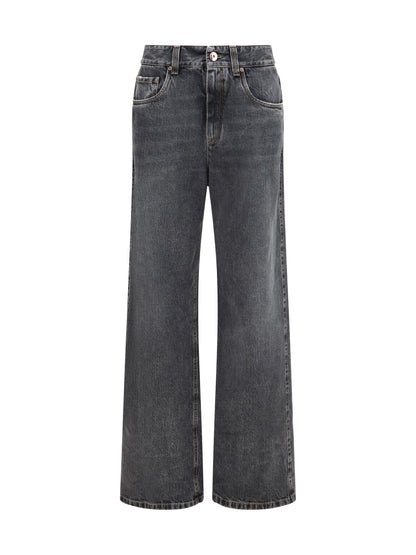 Brunello Cucinelli Straight Jeans - Deep Grey Denim