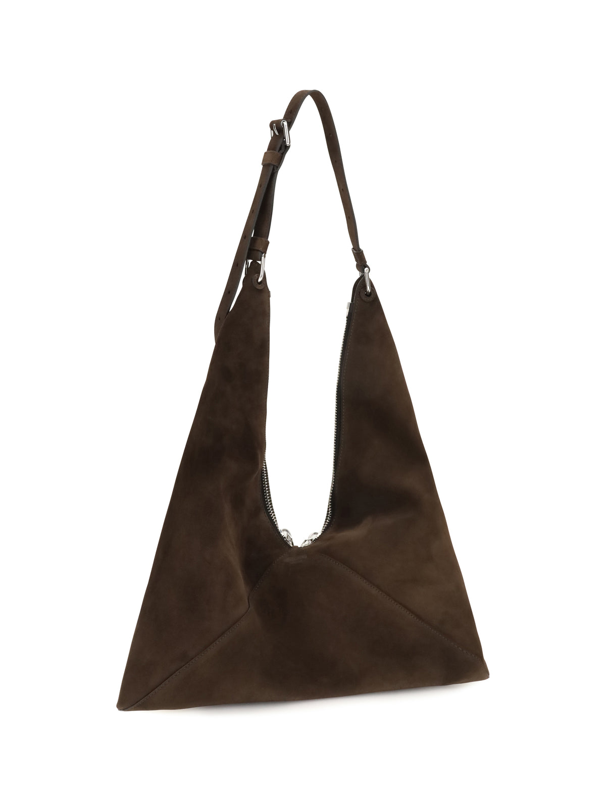 Moschino Suede Hobo Tote Bag - Cioccolato