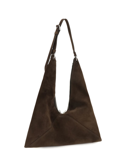 Moschino Suede Hobo Tote Bag - Cioccolato
