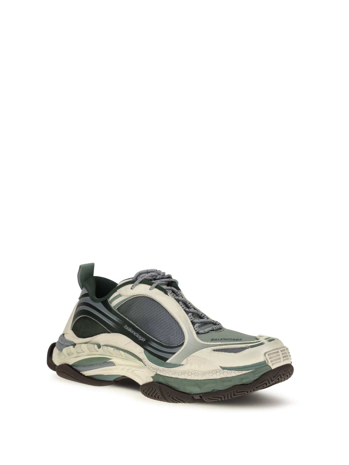 Balenciaga Triple S 2 Gradient Sneakers - Green Mix/Beige/Grey