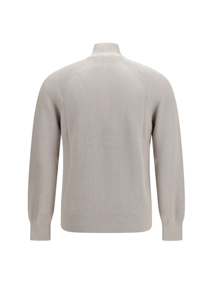 BRUNELLO CUCINELLI Cotton Sweater with a high neckline