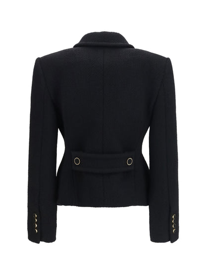Chloé Cropped single-breasted Blazer with fabric buttons - Black
