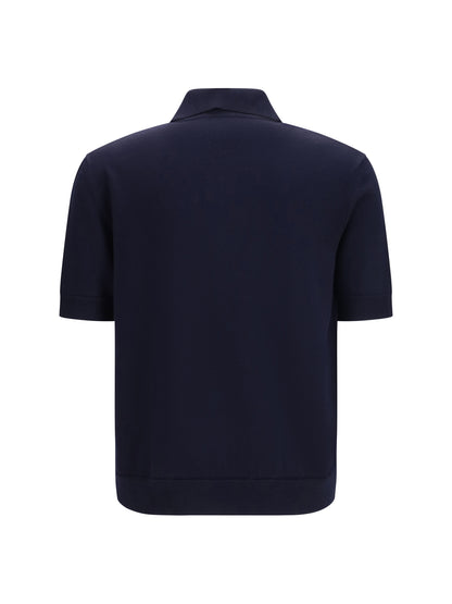 BALMAIN Short-sleeve wool Polo