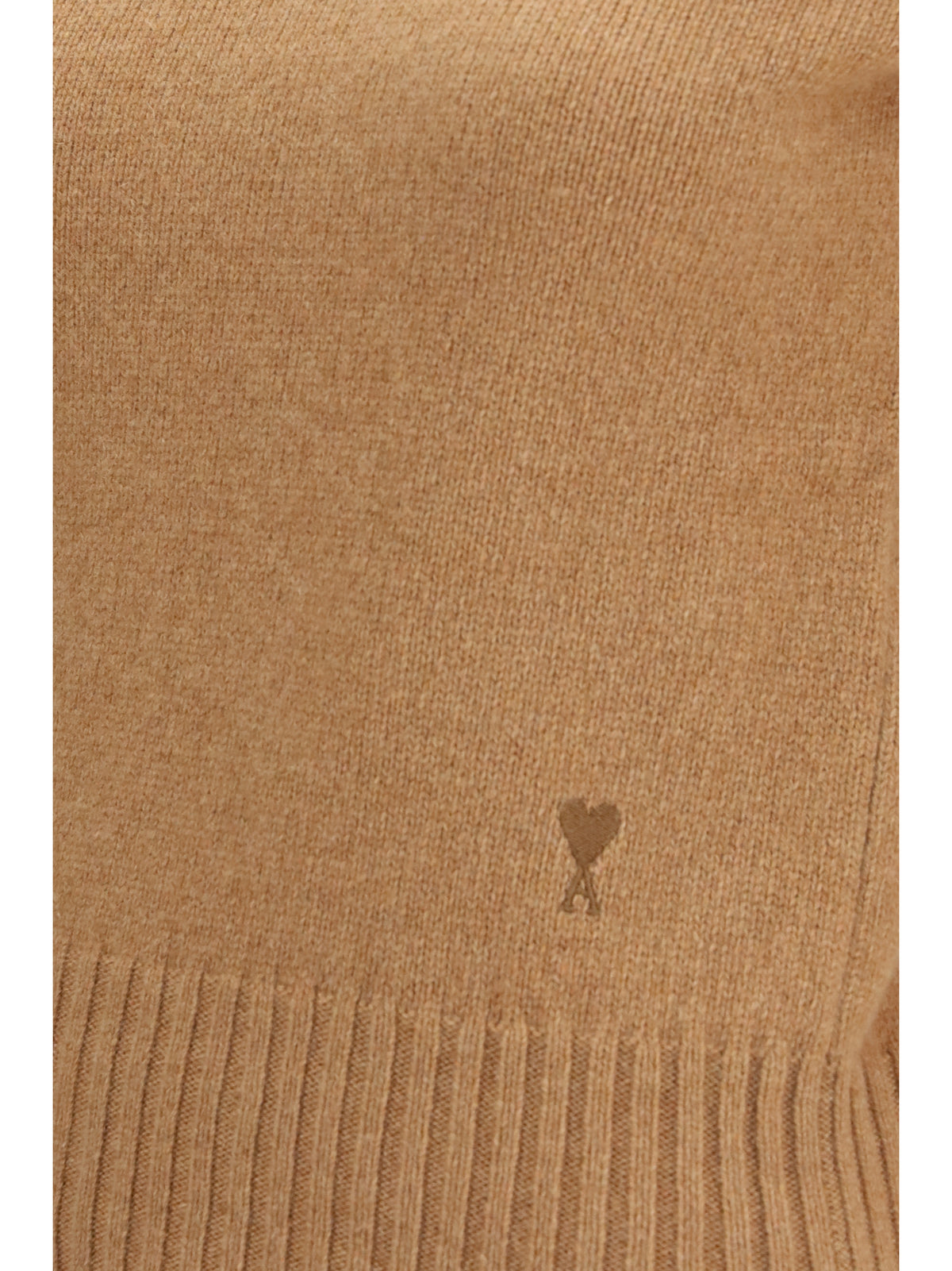 Ami Paris Ami De Coeur Sweater - Camel