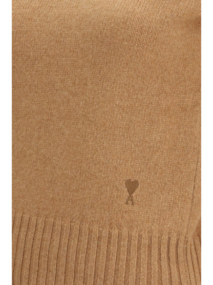 Ami Paris Ami De Coeur Sweater - Camel