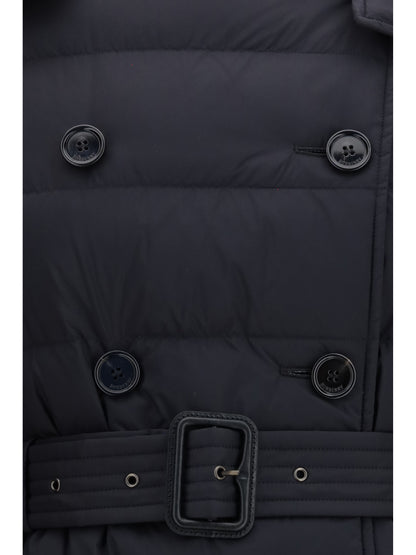 Burberry Audley mid length nylon Down Jacket - Black