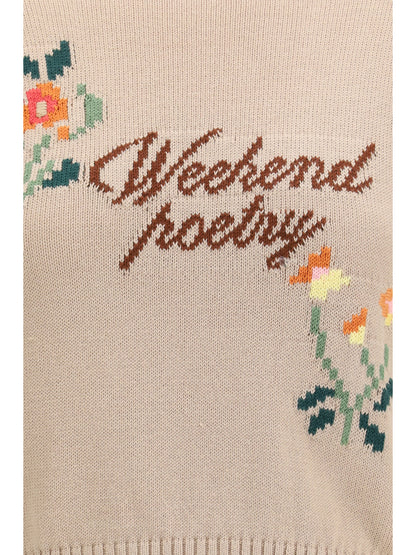 Weekend Max Mara Cotton knit Sweater with embroidery - Multi