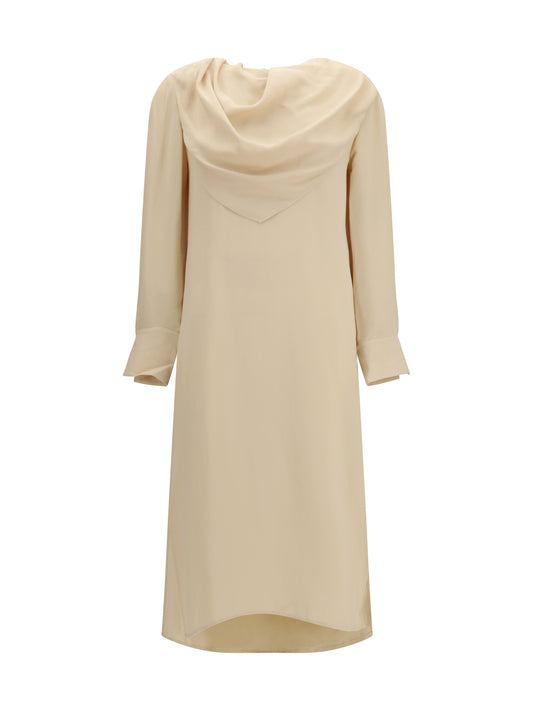 Acne Studios Draped backless midi Dress - Sand Beige