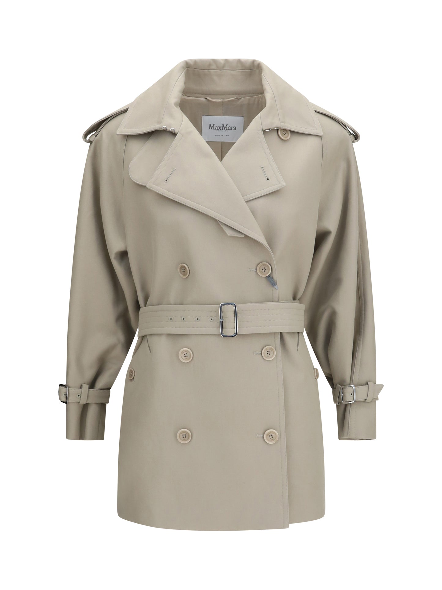 MAX MARA Short cotton Trench Coat
