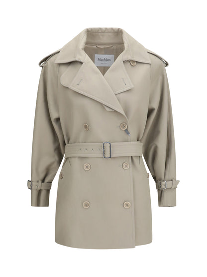 MAX MARA Short cotton Trench Coat