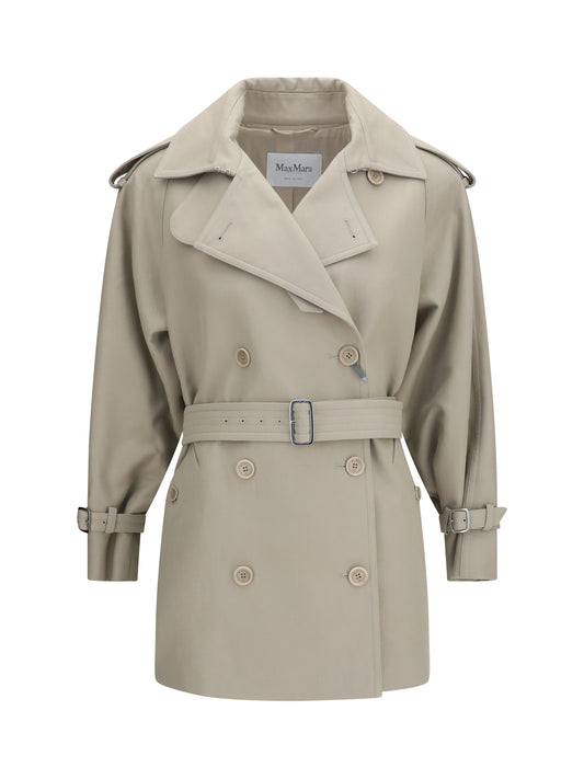 MAX MARA Short cotton Trench Coat